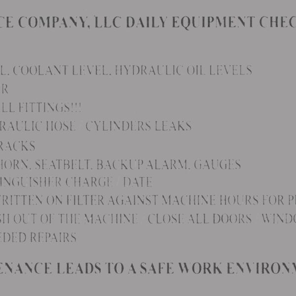 Metal Equipment Checklist Plate w/adhesive Thumbnail